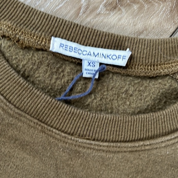 Rebecca Minkoff I Feel Love Green Pullover Crewneck Sweatshirt - Picture 6 of 12